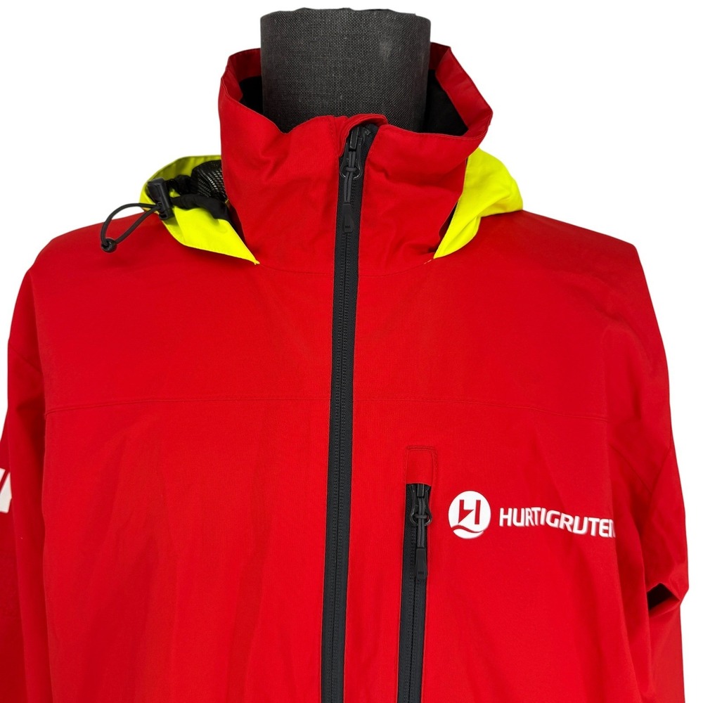 Helly Hansen Hurtigruten Expedition Jacket Mens XL Technical Hooded Waterproof - Picture 2 of 15